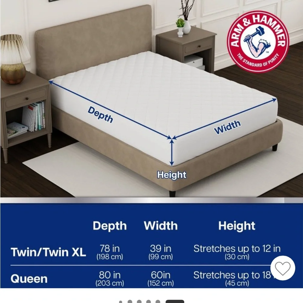 Arm & Hammer Supreme Loft Mattress Pad - White